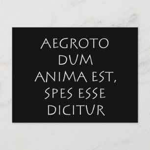Aegroto dum anima est spes esse dicitur ポストカード