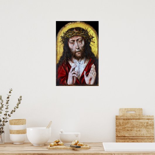 Aelbert Bouts悲しみの男 ポスター (キッチン)