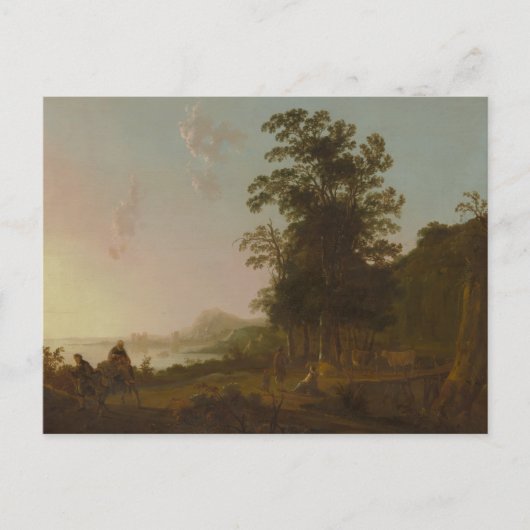 Aelbert Cuyp – エジプトへのフライトで風景 ポストカード (正面)