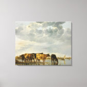 Aelbert Cuyp – 川の牛 キャンバスプリント (正面)