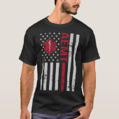 AEMT Advanced Emergency Medical Technician USA Fla Tシャツ (正面)