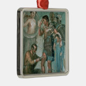 Aeneasはポンペイから、傷つきました メタルオーナメント (右)