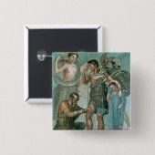 Aeneasはポンペイから、傷つきました 缶バッジ (正面&裏面)