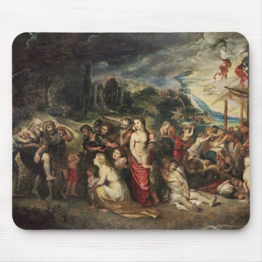 Aeneasは流浪にトロイ人を導くことを準備します マウスパッド (正面)