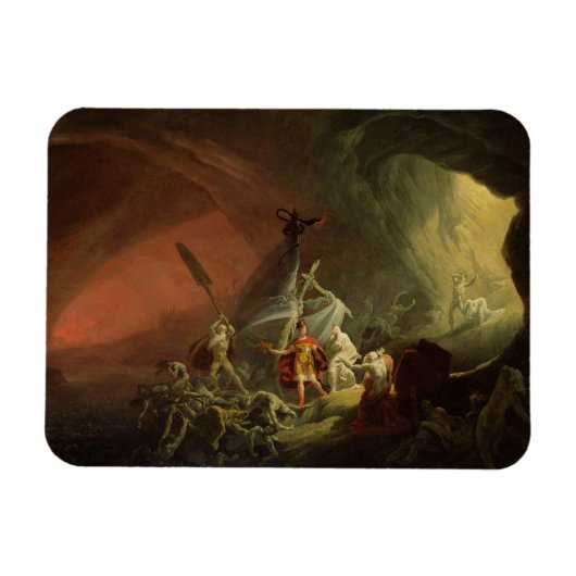 Aeneas and the Sibyl, c.1800 (キャンバス上の油) マグネット (横)