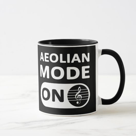 Aeolian Music Mode On - Mag マグカップ (右)