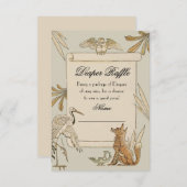 Aeop'sストーリーブックおむつラッフルカード 招待状 (正面/裏面)