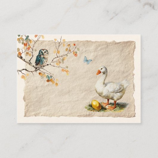 Aeop's Storybookおむつラッフルカード 名刺 (裏面)