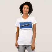 Aer Lingus Airbus A320の画像（女性のTシャツ用） Tシャツ (正面フル)