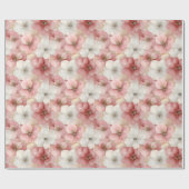 Aerial blush pink and gold birthday wrapping roll ラッピングペーパー (フラット)