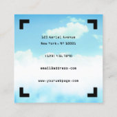 Aerial filming HUD view drone スクエア名刺 (裏面)