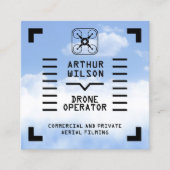 Aerial filming HUD view drone スクエア名刺 (正面)