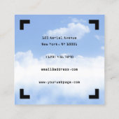 Aerial filming HUD view drone スクエア名刺 (裏面)