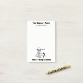 Aerial Fitting Servicesマンガの注意事項 ポストイット (デスク上)