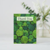 Aerial Green Tree Tops Thank You Card ポストカード (スタンド正面)