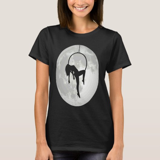 Aerial Moon Aerial Yoga Circus Lyra Trapeze Aerial Tシャツ (正面)