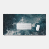 Aerial Ocean Waves Teal Coastal デスクマット (キーボード&マウス)