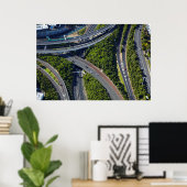 Aerial over Highway Junction ポスター (ホームオフィス)