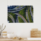 Aerial over Highway Junction ポスター (キッチン)