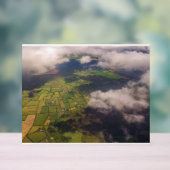 Aerial Patchwork of Irish Farmland and Clouds アクリルサイン (ニュートラル)