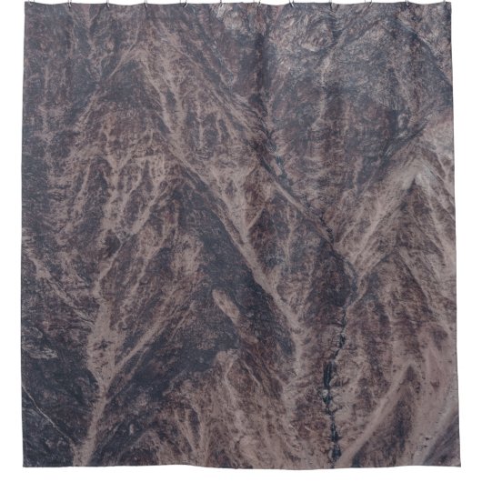 Aerial photograph of mountain ranges シャワーカーテン (正面)
