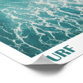 Aerial Surf Photography Ocean Wave Wall Poster  ポスター (角)