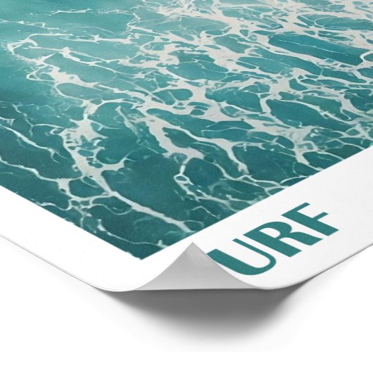 Aerial Surf Photography Ocean Wave Wall Poster ポスター (角)