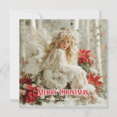 Aerial Victorian angel red white gold fairy cards シーズンカード (正面)