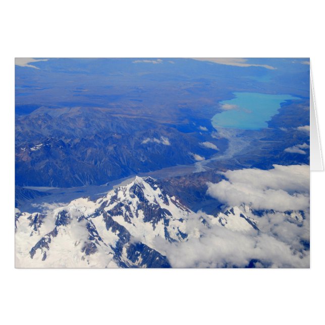 Aerial View of Aoraki/ニュージーランドの山調理師 (正面横)