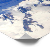 Aerial View of Aoraki/ニュージーランドの山調理師 ポスター (角)