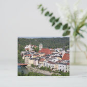 Aerial View of Historic Wasserburg am Inn ポストカード (スタンド正面)