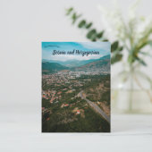 Aerial View of Mostar Bosnia and Herzegovina ポストカード (スタンド正面)