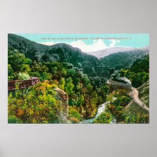 Aerial View of the Canyon, Southern Pacific Trai ポスター