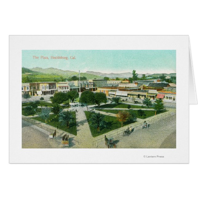 Aerial View of the City PlazaHealdsburg, CA (正面横)