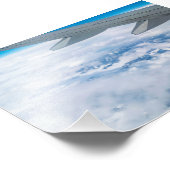 Aerial View of the Snowy Alps – Flight to Venice フォトプリント (角)