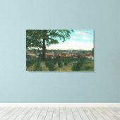 Aerial View of the TownSebastopol, CA キャンバスプリント (インサイチュ (ウッドフロア))