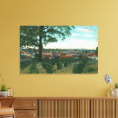 Aerial View of the TownSebastopol, CA キャンバスプリント (インサイチュ (リビング))