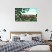 Aerial View of the TownSebastopol, CA キャンバスプリント (インサイチュ (寝室))