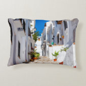 Aerial view of white city Frigiliana in sunny day  アクセントクッション (裏面)