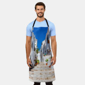 Aerial view of white city Frigiliana in sunny day エプロン (着用した状態)