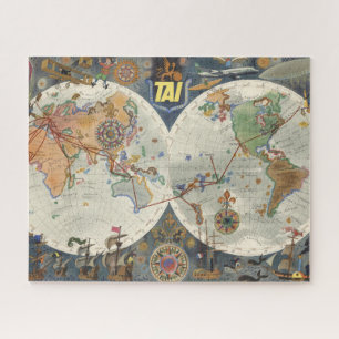 Aeriens Internationaux世界地図 ジグソーパズル