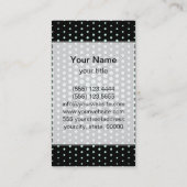 Aeroブルーテクノドットモダンブラック 名刺 (裏面)