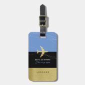 Aero旅行バッグID エレガント青 ラゲッジタグ (正面縦)
