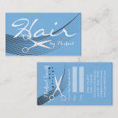 Aero無地の美容師アポイントメント 予約カード (正面/裏面)