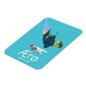 AEro，デンマーク地図と旅行のポスター マグネット (左側)