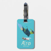 AEro，デンマーク地図と旅行のポスター ラゲッジタグ (裏面縦)