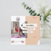 Aerobics Sister Saying Funny Gymnastics Gift サンキューカード (スタンド正面)