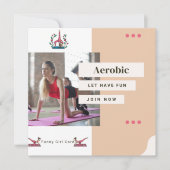 Aerobics Sister Saying Funny Gymnastics Gift サンキューカード (正面)