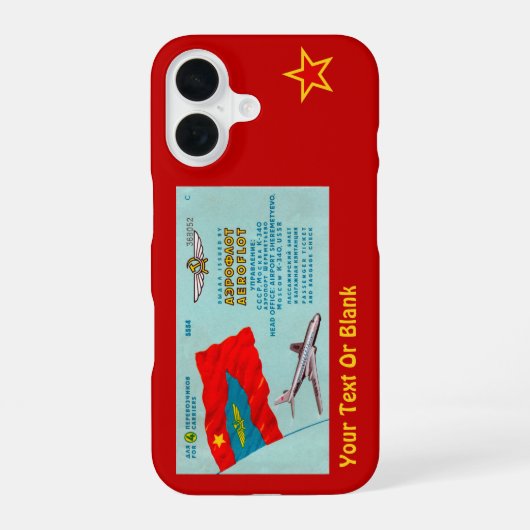 Aeroflot 搭乗券 Case-Mate iPhone カー 16ケース (裏面)