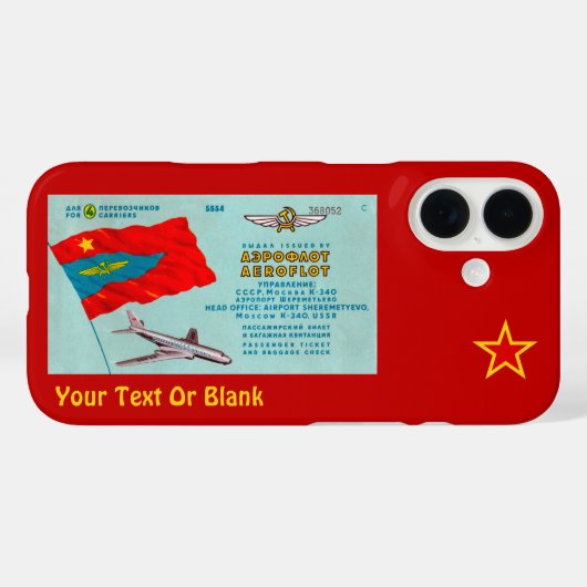 Aeroflot Passenger Ticket Case-Mate iPhone Case Case-Mate iPhoneケース (裏面 (横))